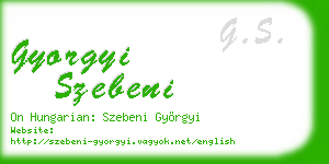 gyorgyi szebeni business card